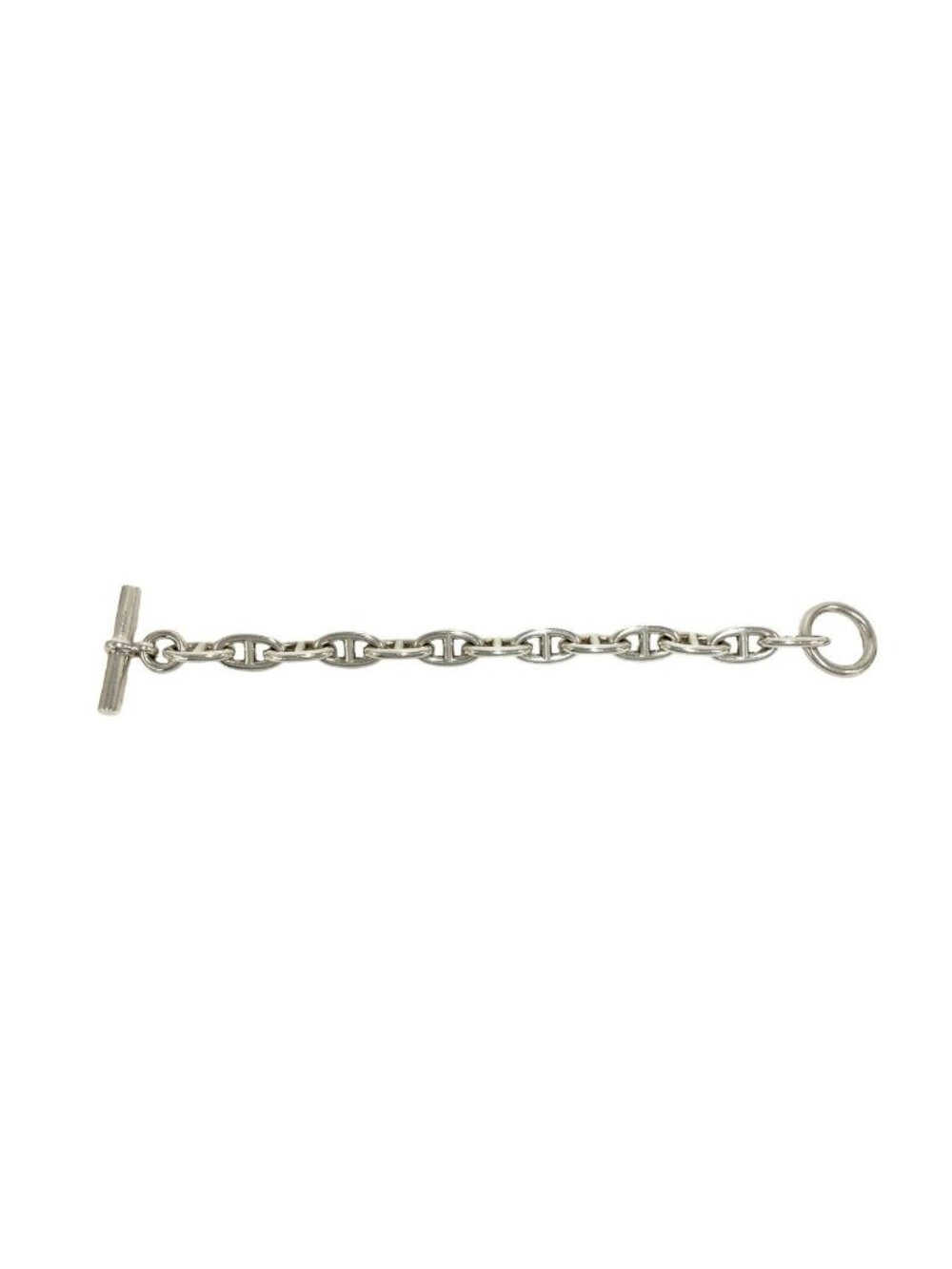 ★SOLD★ Hermes Chaine D'ancre GM 13 Links Bracelet Chain Bangle Silver - Picture 6 of 6